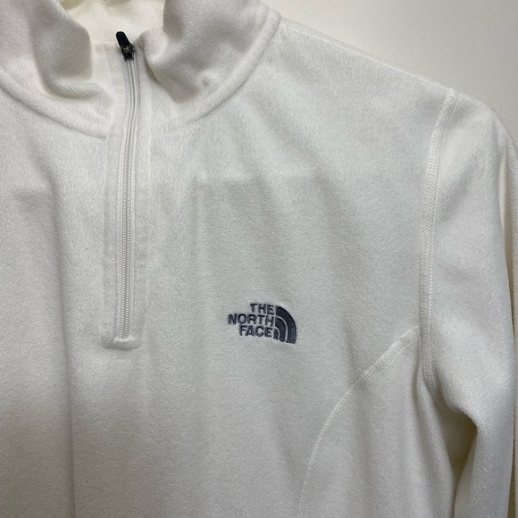 The North Face Women Quarter Zip Beige Fleece Small - Picture 3 of 4
